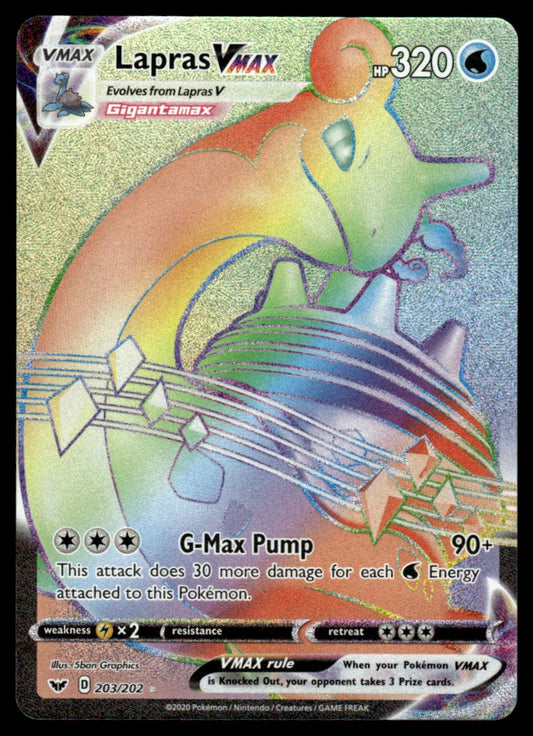 Lapras VMAX 203/202 - Sword & Shield Base Set - Sword & Shield