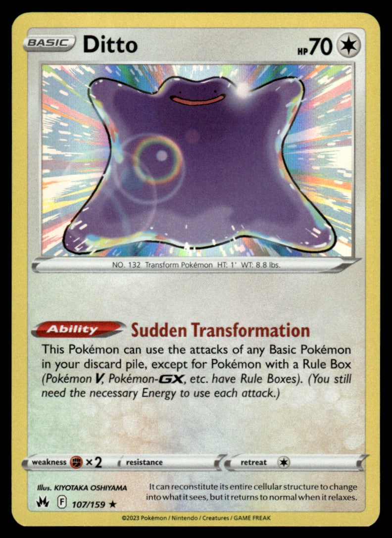 Ditto 107/159 Holo - Crown Zenith - Sword & Shield