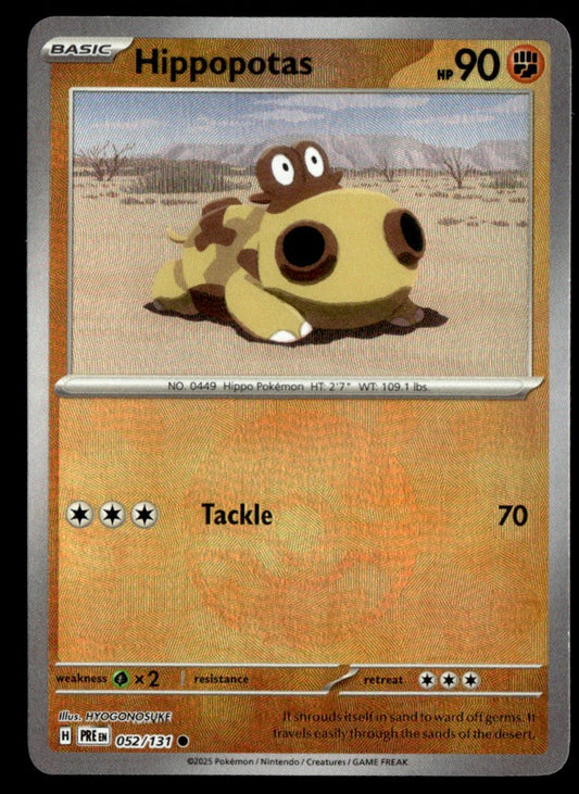 Hippopotas (Poke Ball Pattern) 052/131 - Prismatic Evolutions - Scarlet & Violet