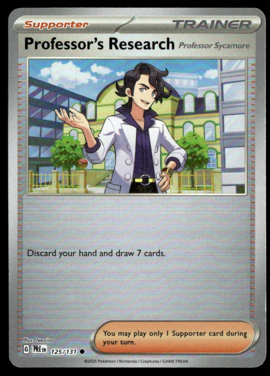 Professor's Research [Professor Sycamore] (Poke Ball Pattern) 125/131 - Prismatic Evolutions - Scarlet & Violet