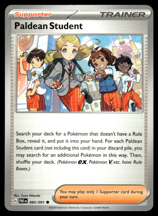 Paldean Student 085/091 Comun - Paldean Fates - Scarlet & Violet