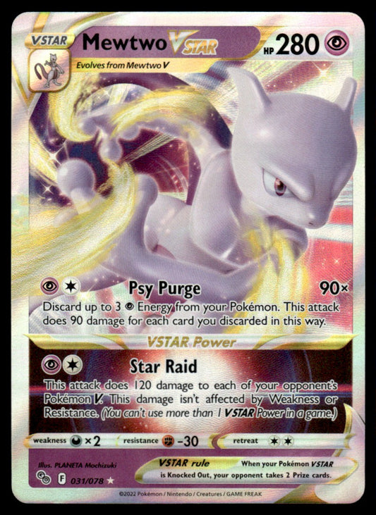 Mewtwo VSTAR 031/078 - Pokémon GO - Sword & Shield