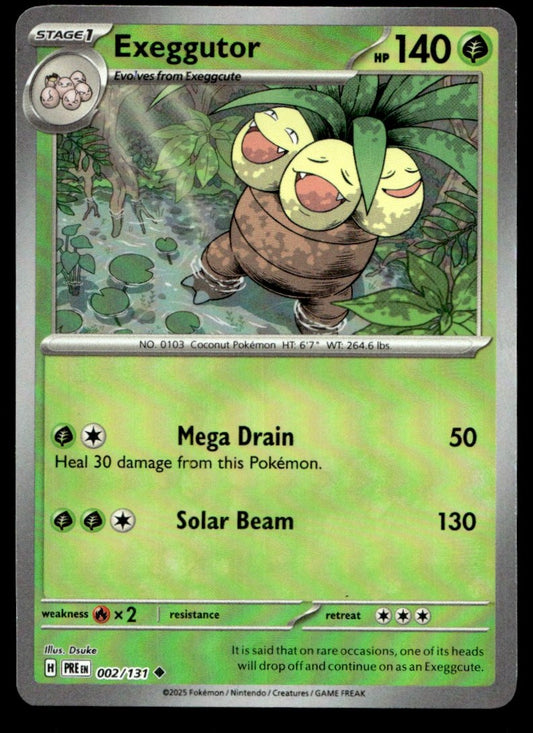 Exeggutor (Master Ball Pattern) 002/131 - Prismatic Evolutions - Scarlet & Violet