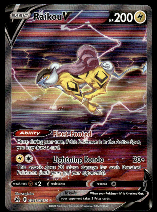 Raikou V GG41/GG70 - Crown Zenith - Galarian Gallery - Sword & Shield