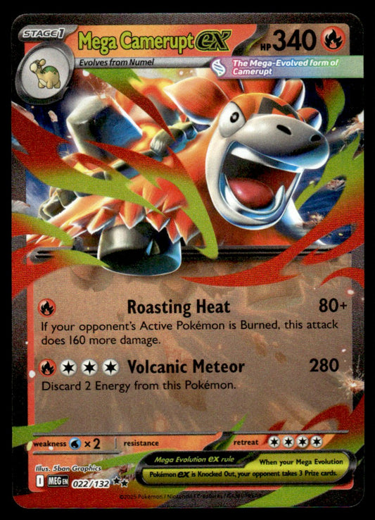 Mega Camerupt Ex 022/132 - Mega Evolution Base Set - Mega Evolution