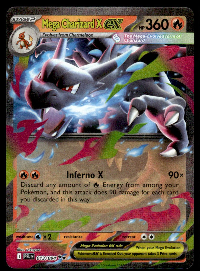 Mega Charizard X ex 013/094 - Phantasmal Flames - Mega Evolution
