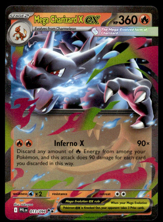 Mega Charizard X ex 013/094 - Phantasmal Flames - Mega Evolution