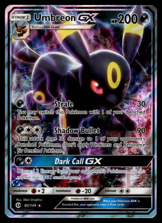 NM Umbreon-GX 80 - SM Base Set