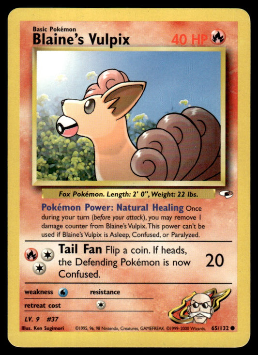 LP Blaine’s Vulpix 65 No Holo - Gym Heroes