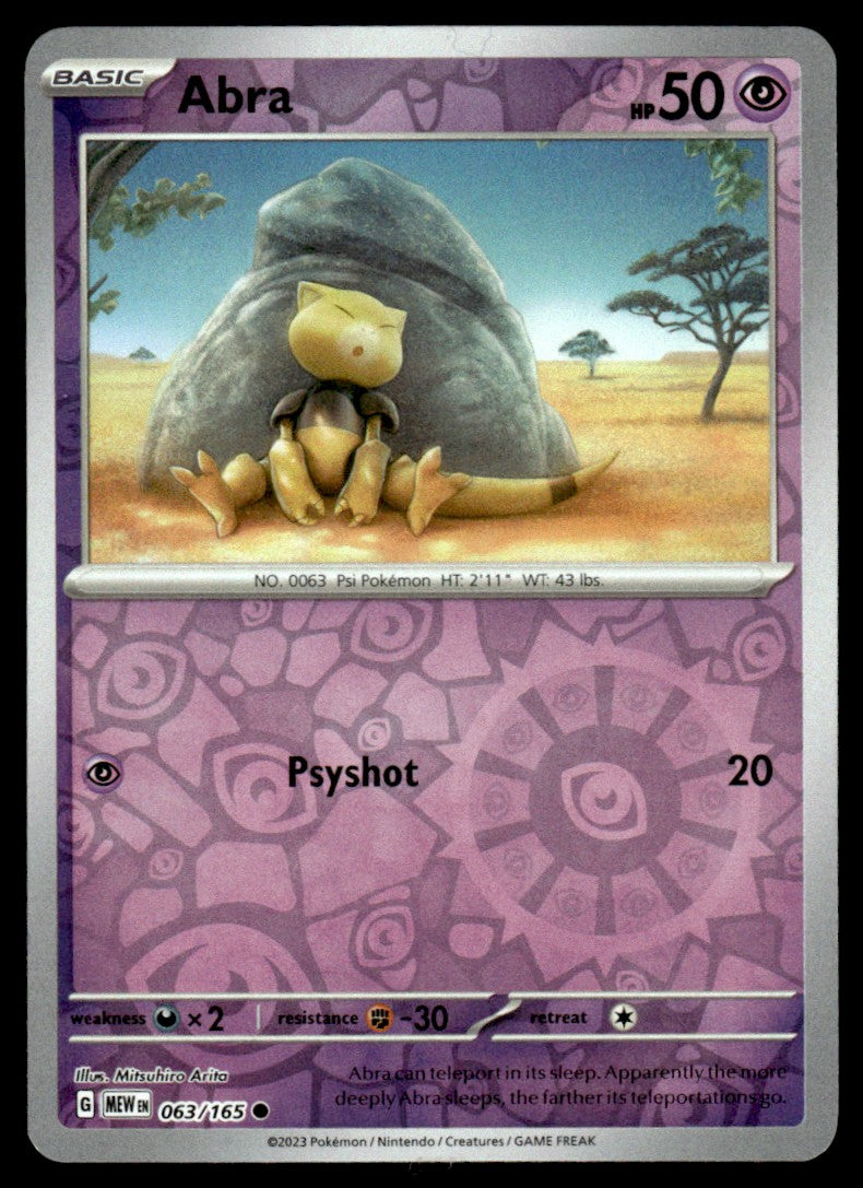 Abra 063/165 Reverse - Scarlet & Violet - 151 - Scarlet & Violet