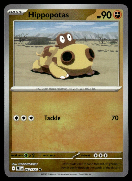 Hippopotas (Master Ball Patern) 052/131 - Prismatic Evolutions - Scarlet & Violet