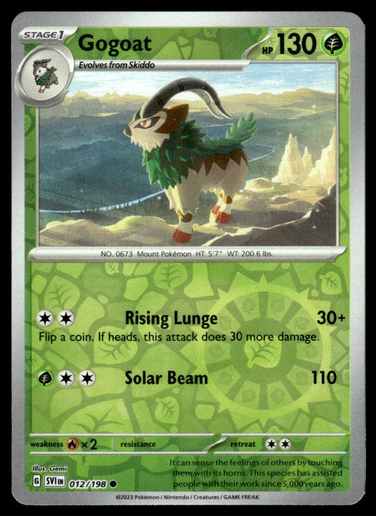 Gogoat 012/198 Reverse - Scarlet & Violet Base Set - Scarlet & Violet