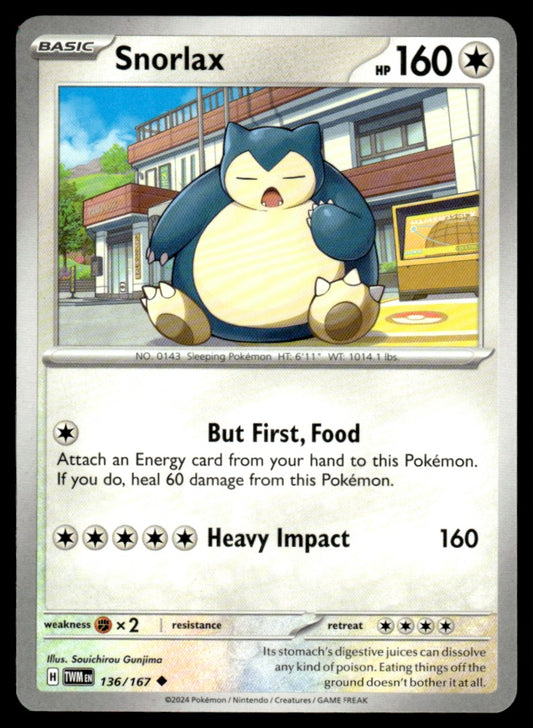 Snorlax 136/167 Uncomon - Twilight Masquerade - Scarlet & Violet