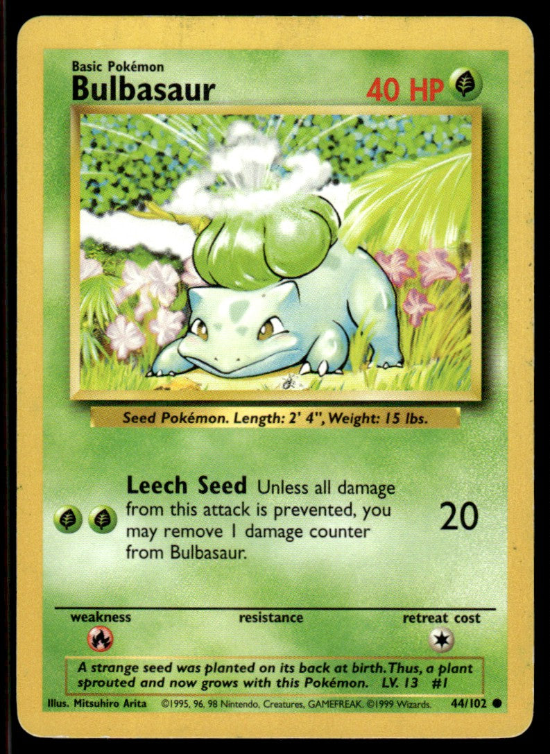 LP Bulbasaur 44 No Holo - Base Set