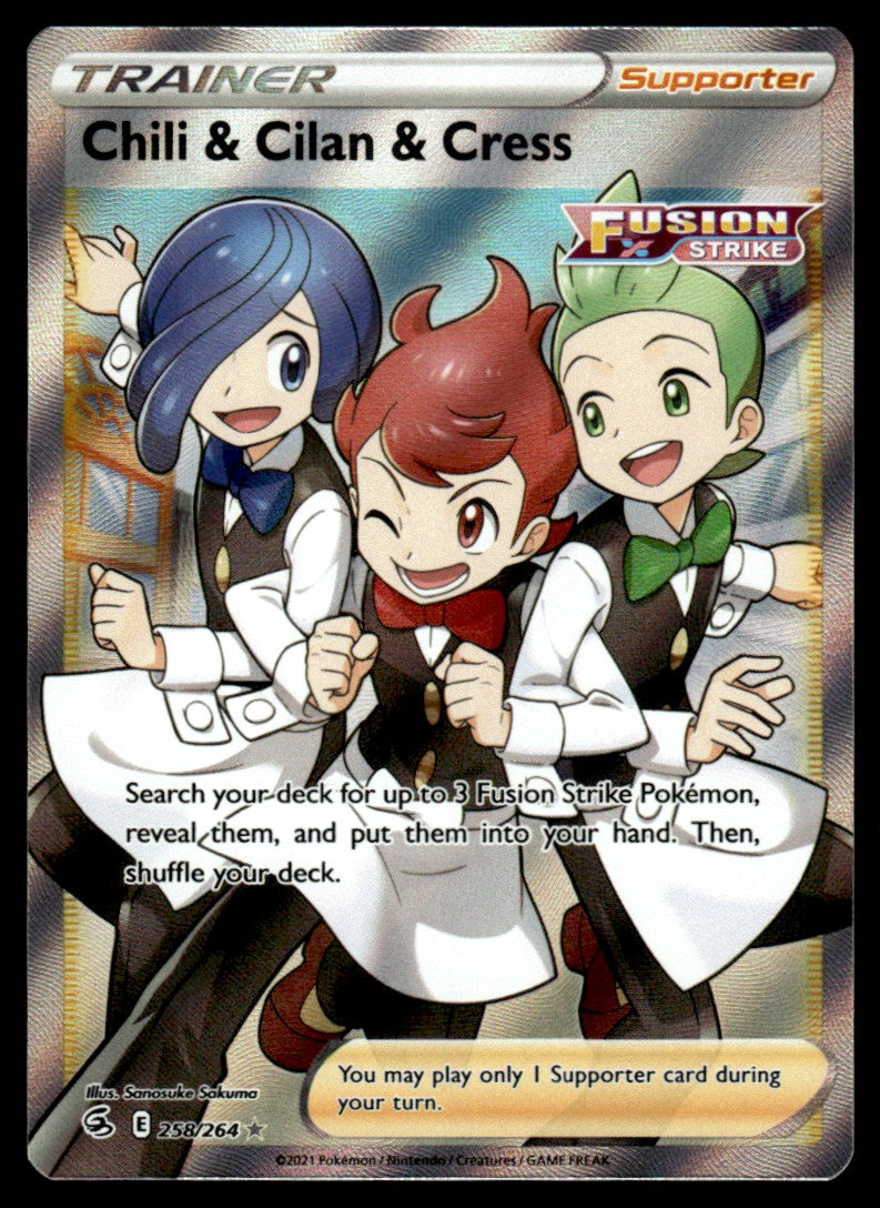 Chili & Cilan & Cress 258/264 - Fusion Strike - Sword & Shield