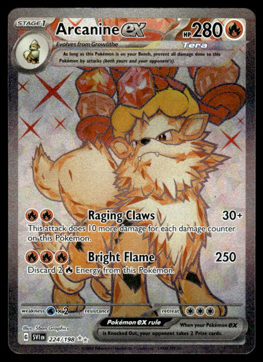 Arcanine ex 224/198 - Scarlet & Violet Base Set - Scarlet & Violet