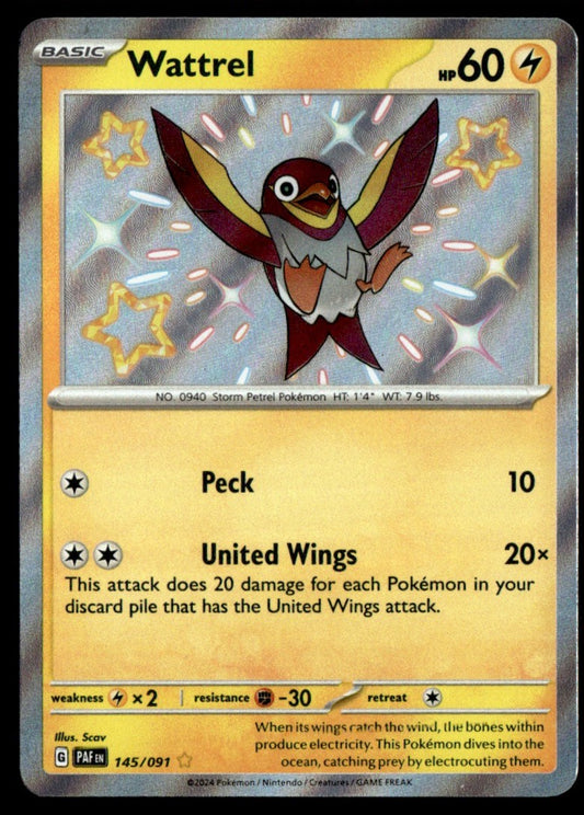 Wattrel 145/091 - Paldean Fates - Scarlet & Violet