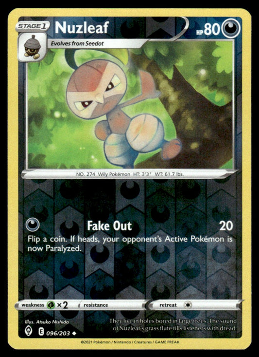 Nuzleaf 096/203 Reverse - Evolving Skies - Sword & Shield