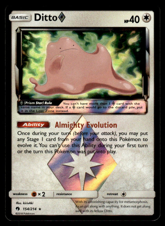 Ditto Prism Star 154 - Lost Thunder