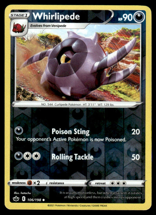 Whirlipede 106/198 Reverse - Chilling Reign - Sword & Shield