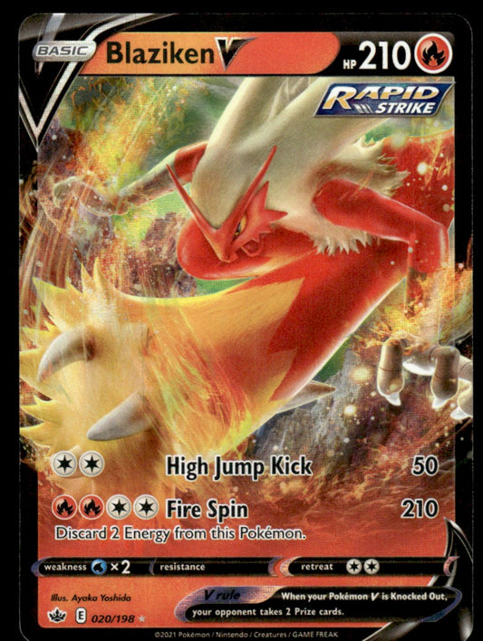 Blaziken V 020/198 - Chilling Reign - Sword & Shield