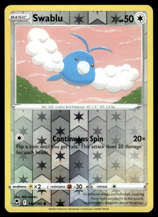 Swablu 142/195 Reverse - Silver Tempest - Sword & Shield