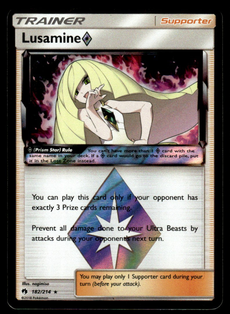 Lusamine Prism Star 182 - Lost Thunder
