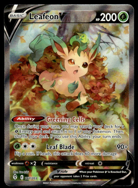 Leafeon V 167/203 - Evolving Skies - Sword & Shield