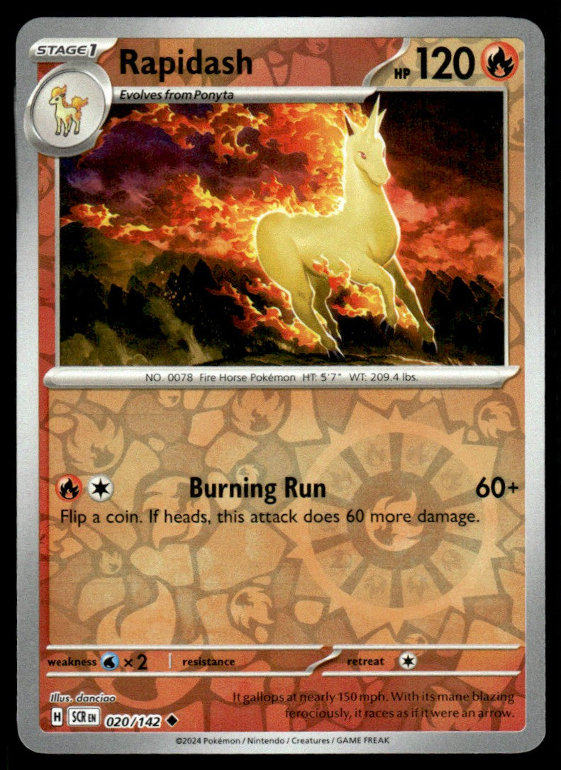 Rapidash 020/142 Reverse - Stellar Crown - Scarlet & Violet