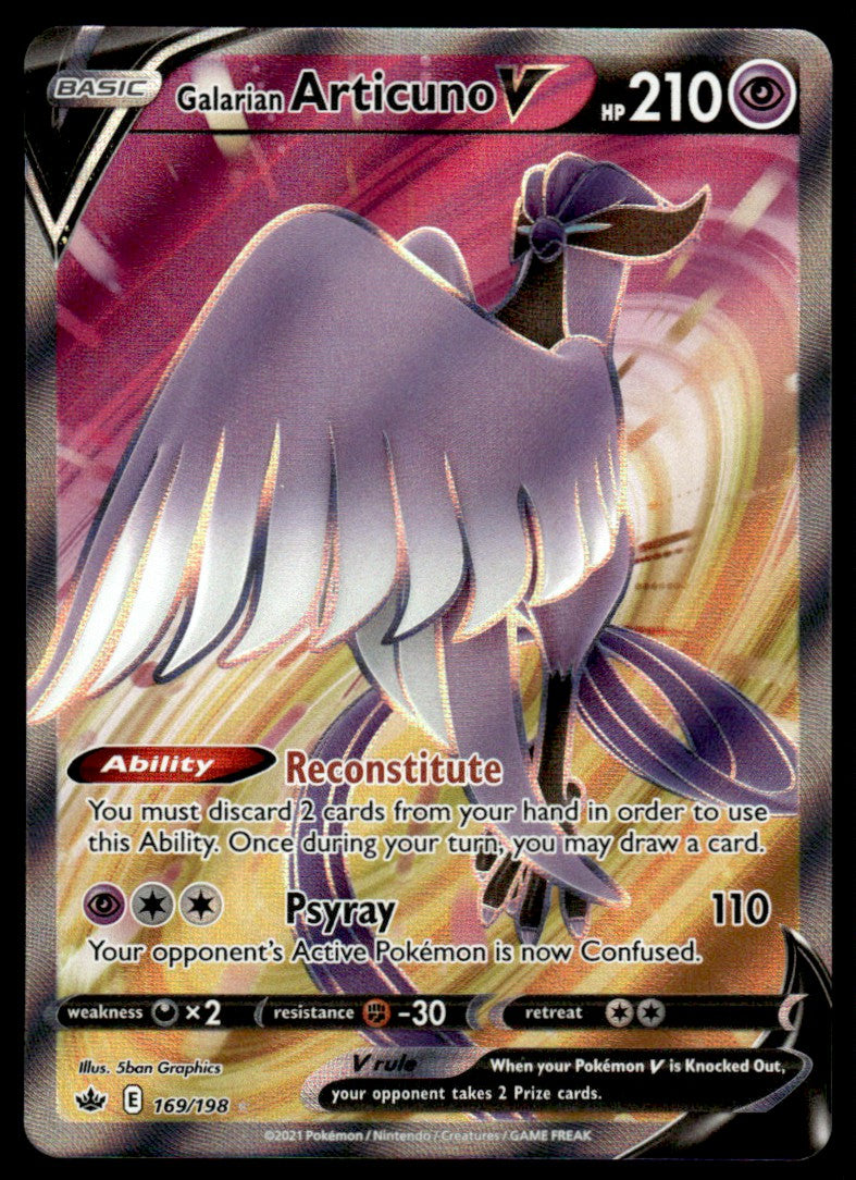 Galarian Articuno V 169/198 - Chilling Reign - Sword & Shield
