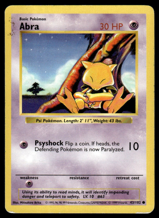LP - Abra 43 - Shadowless - Base Set