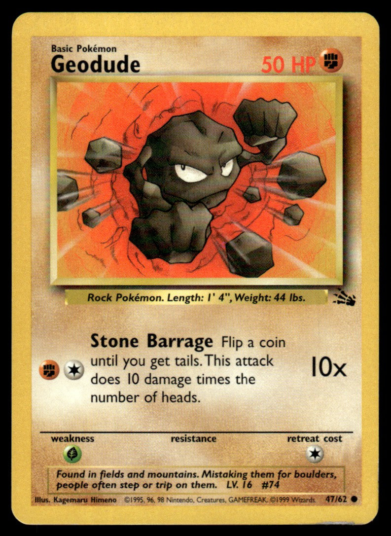 LP Geodude 47 No Holo - Fossil