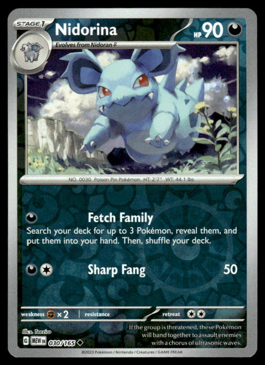 Nidorina 030/165 Reverse - Scarlet & Violet - 151 - Scarlet & Violet