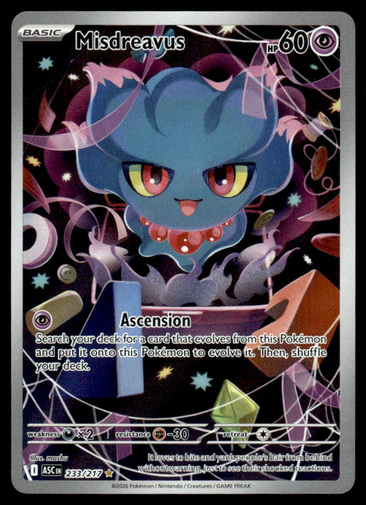 Misdreavus 233/217 - Ascended Heroes - Mega Evolution