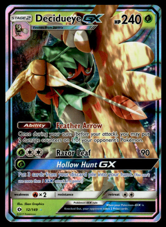 NM Decidueye-GX 12 - Sun & Moon Base Set