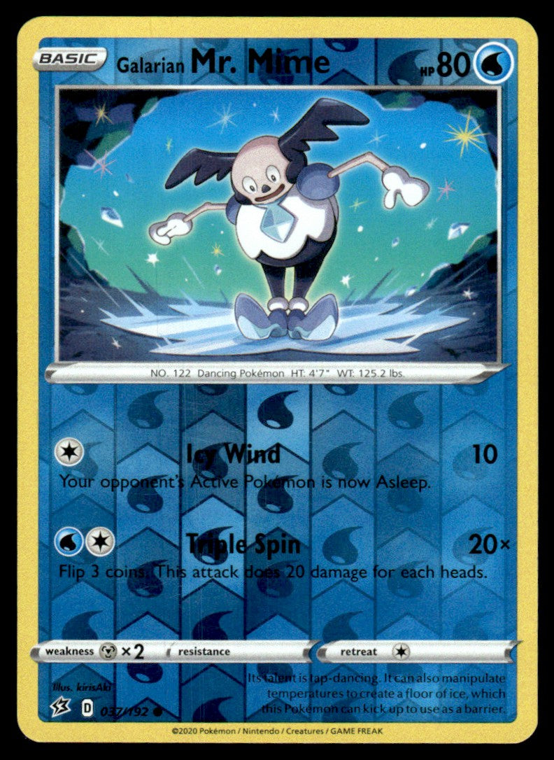 Galarian Mr. Mime 037/192 Reverse - Rebel Clash - Sword & Shield