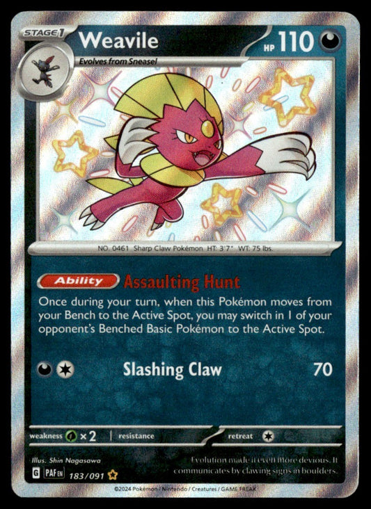 Weavile 183/091 - Paldean Fates - Scarlet & Violet