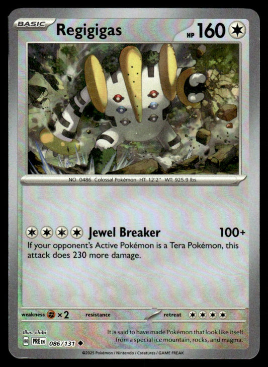 Regigigas (Master Ball Patern) 086/131 - Prismatic Evolutions - Scarlet & Violet