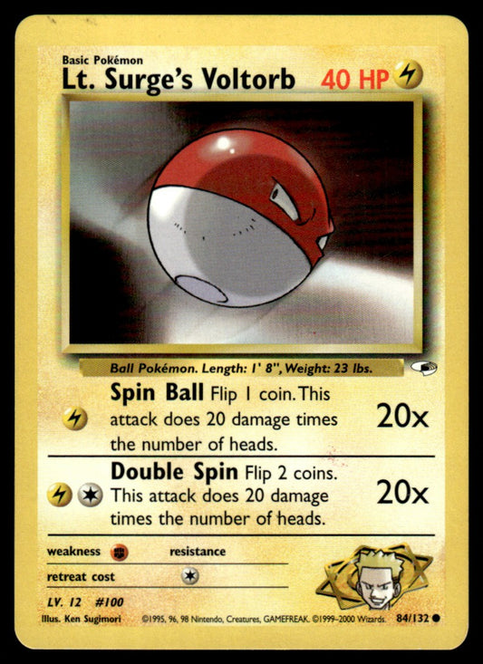LP Lt. Surge’s Voltorb 84 No Holo - Gym Heroes