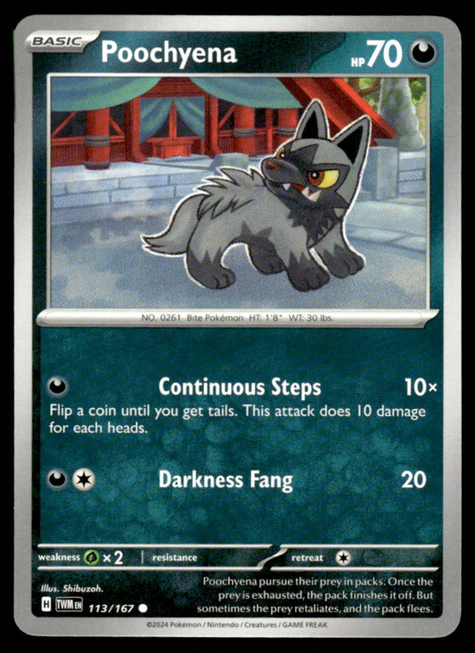 Poochyena 113/167 Comun - Twilight Masquerade - Scarlet & Violet