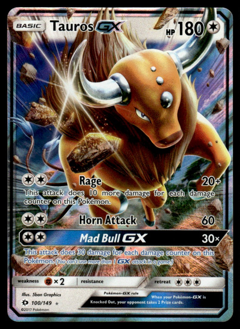 NM Tauros-GX 100 - SM Base Set – Poke MZT