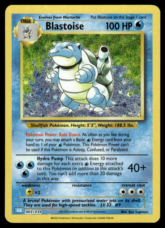 Blastoise 003/034 - Trading Card Game Classic