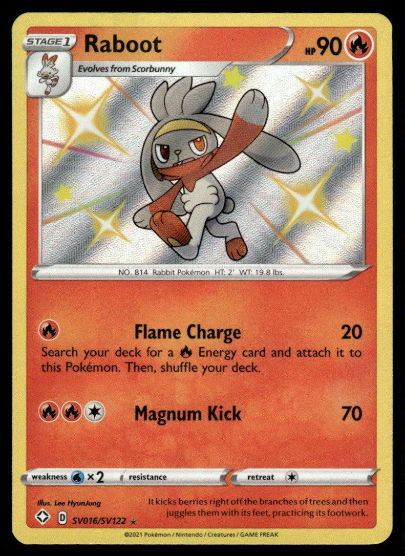 Raboot SV016/SV122 - Shining Fates - Sword & Shield