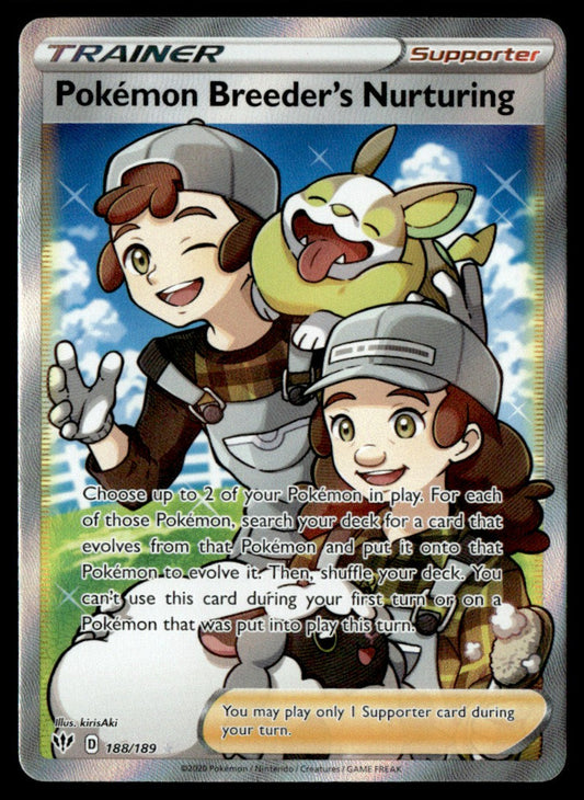 Pokémon Breeder’s Nurturing 188/189 - Darkness Ablaze - Sword & Shield