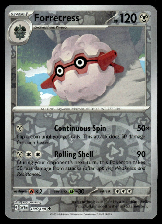 Forretress 139/198 Reverse - Scarlet & Violet Base Set - Scarlet & Violet