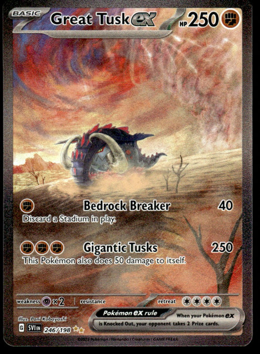 Great Tusk ex 246/198 - Scarlet & Violet Base Set - Scarlet & Violet