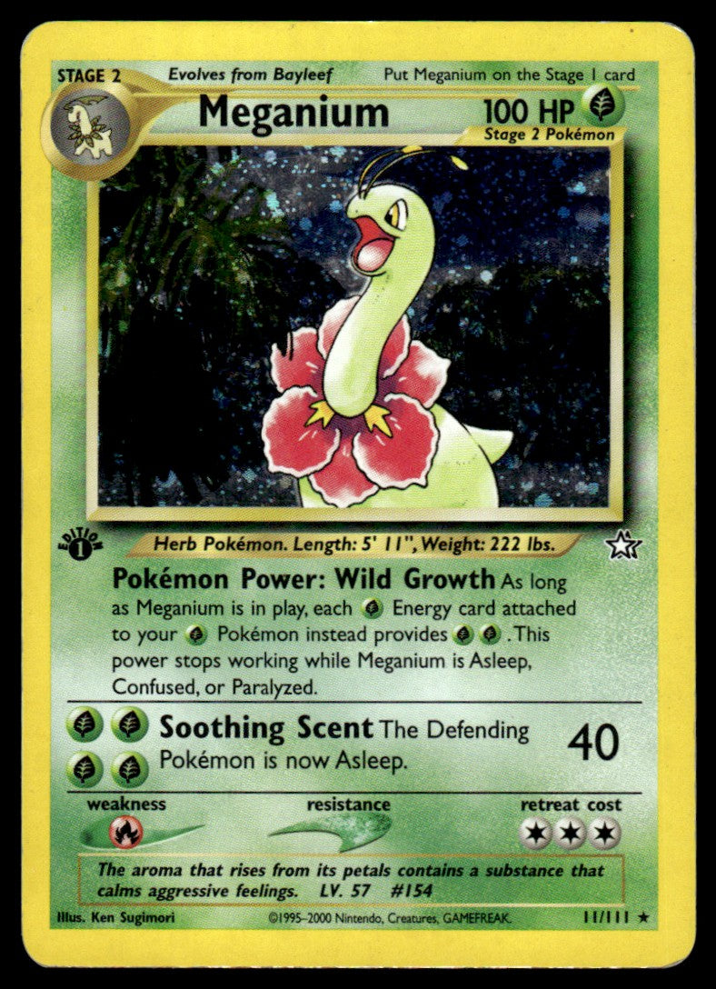 Meganium 1st Edition - MP Holo - 11 - Genesis