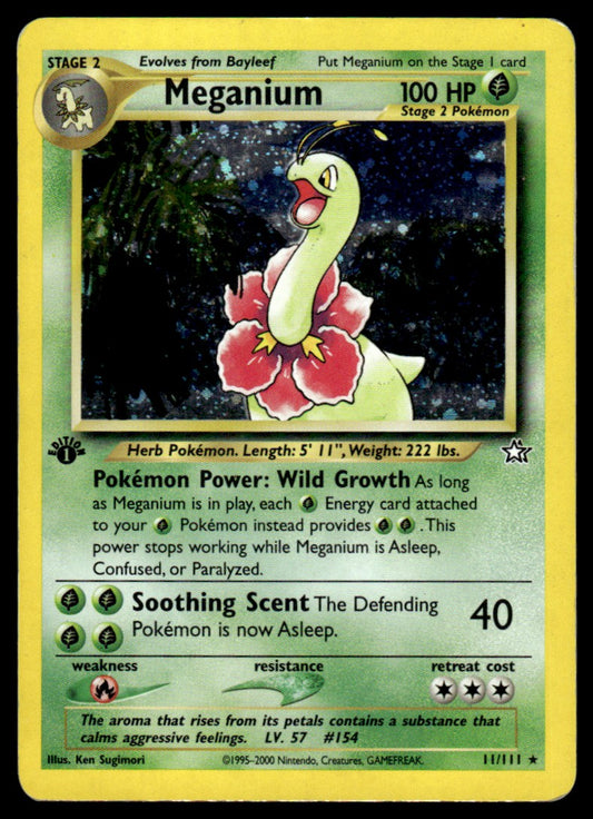 Meganium 1st Edition - MP Holo - 11 - Genesis