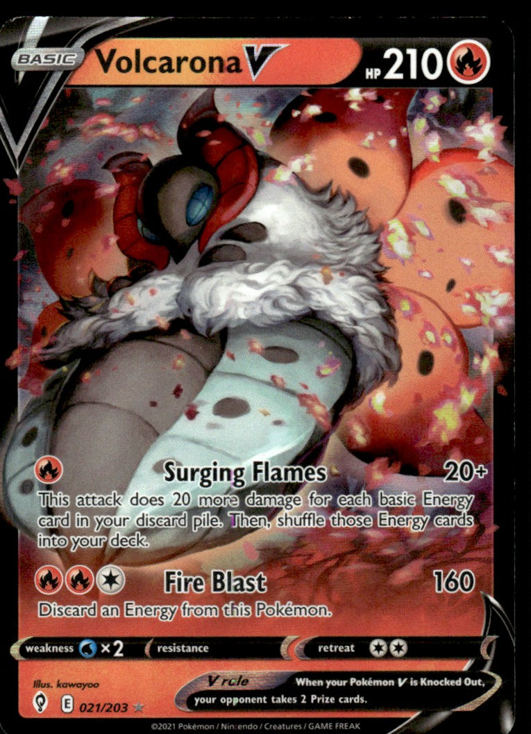 Volcarona V 021/203 - Evolving Skies - Sword & Shield
