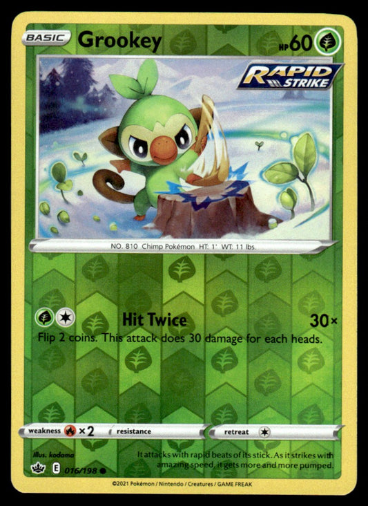 Grookey 016/198 Reverse - Chilling Reign - Sword & Shield
